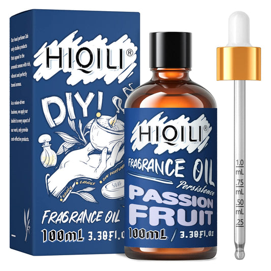 Amber glass bottle of HIQILI Passion Fruit Fragrance Oil
