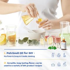 Patchouli oil applied in skincare routine