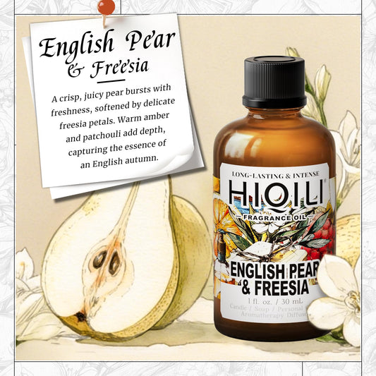 Close-up of HIQILI fragrance oil label