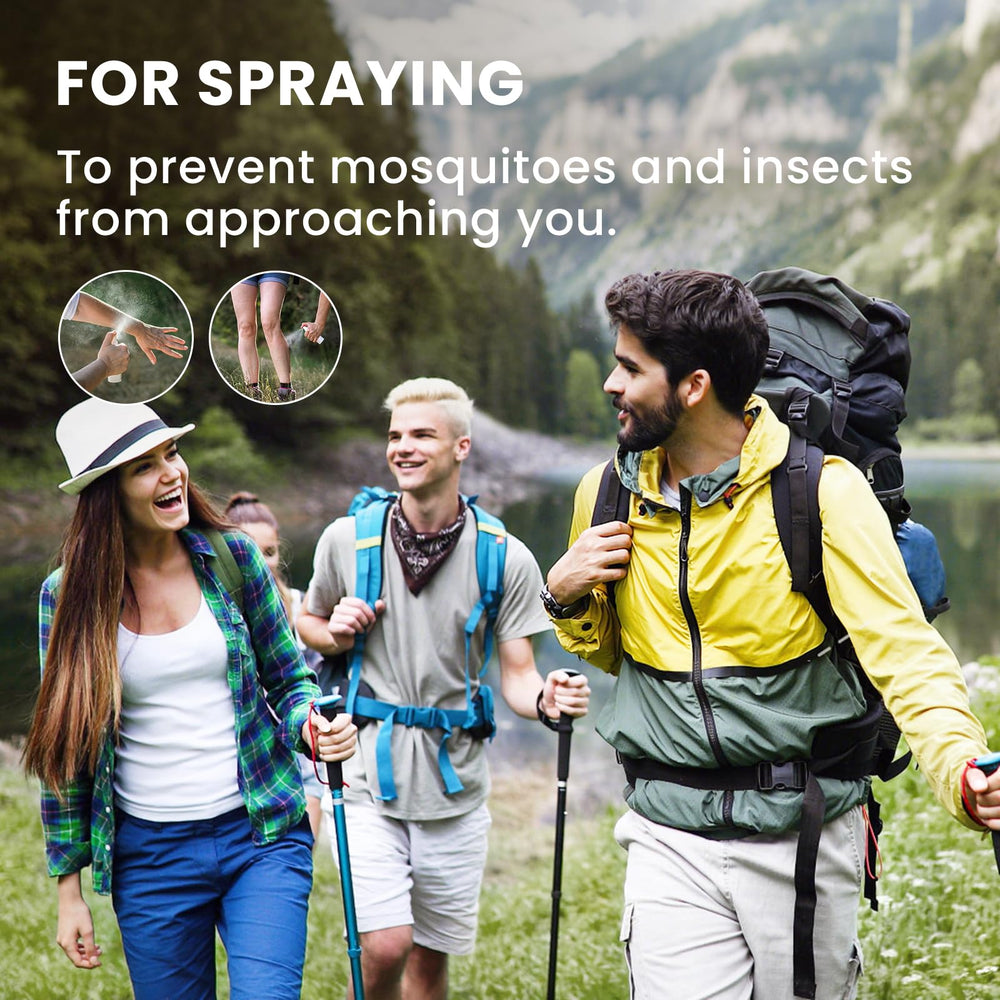 Outdoor hiking gear with peppermint essential oil for comfort