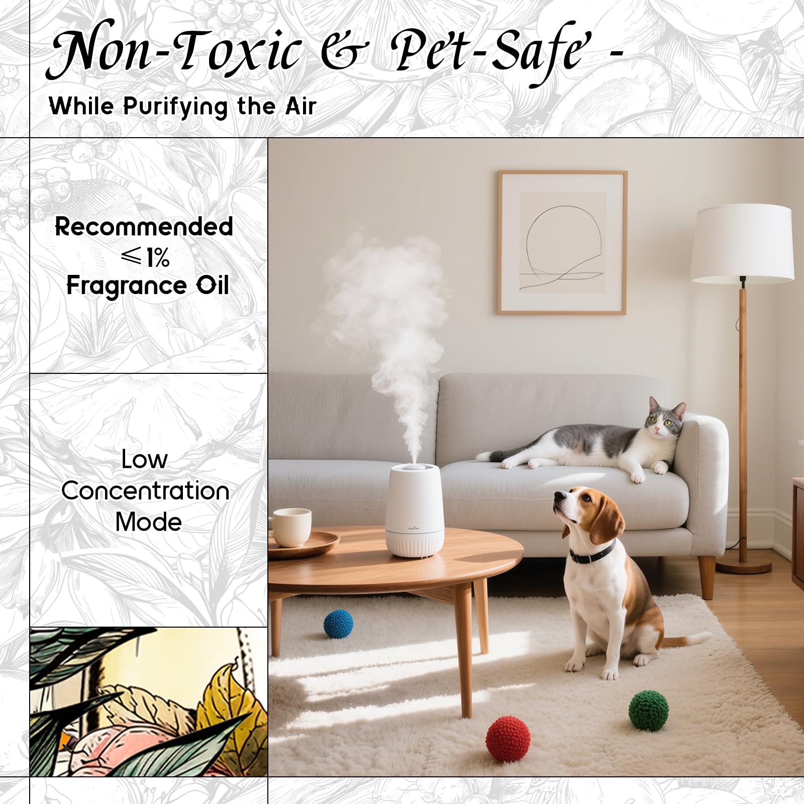 In-use diffuser with Sandalwood Cipher oil aroma