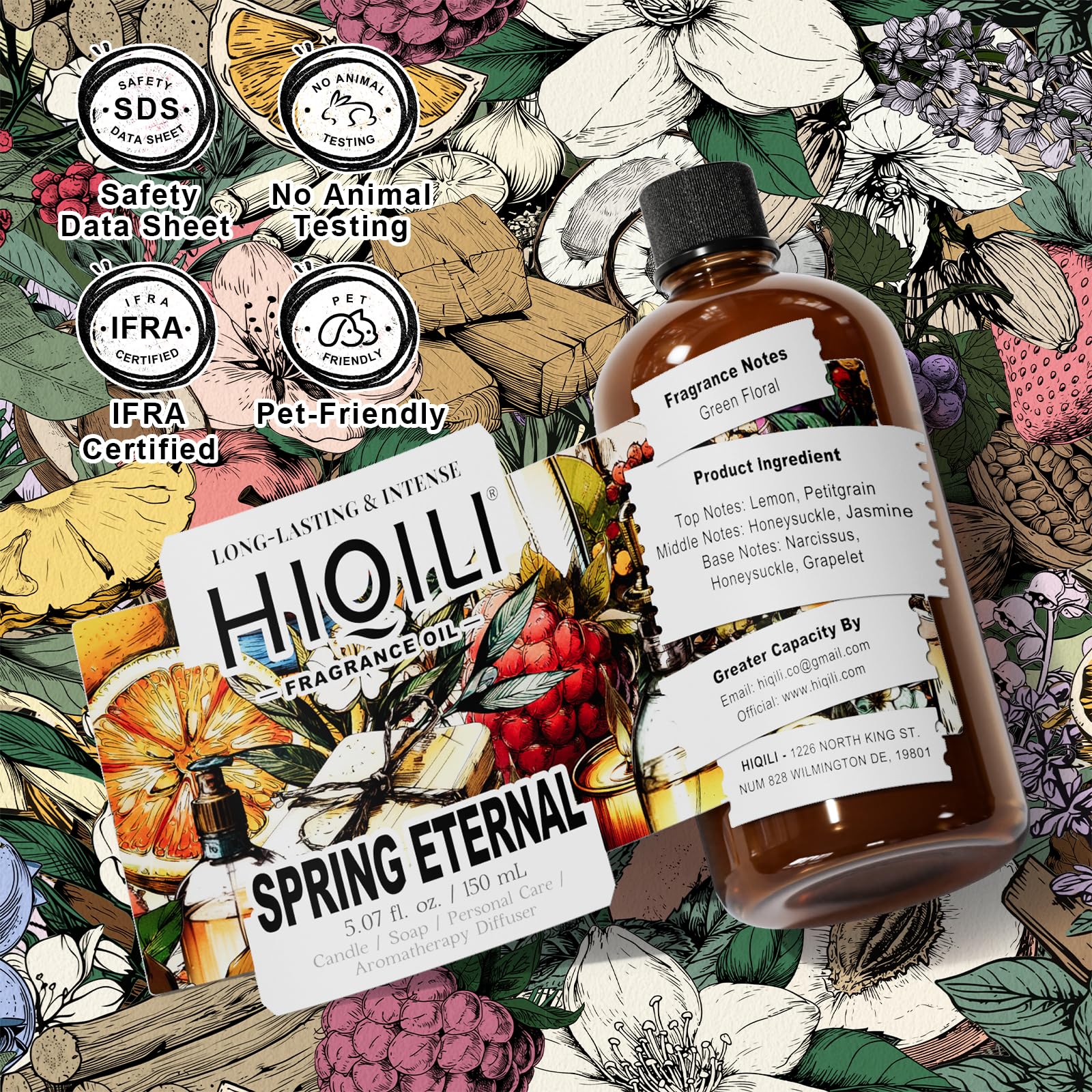 HIQILI Spring Eternal fragrance oil on dryer balls