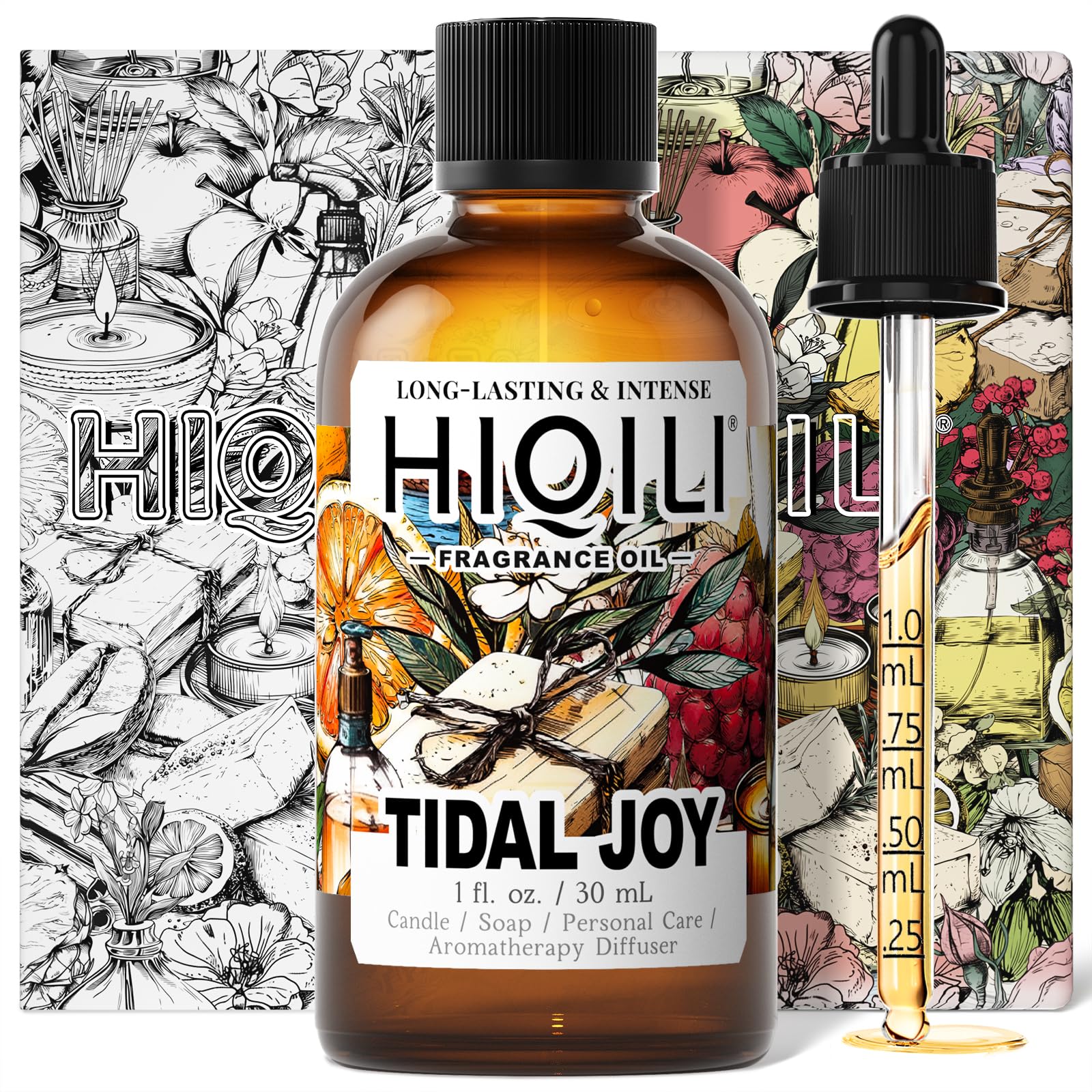 HIQILI Tidal Joy fragrance oil bottle labeled 1 fl oz