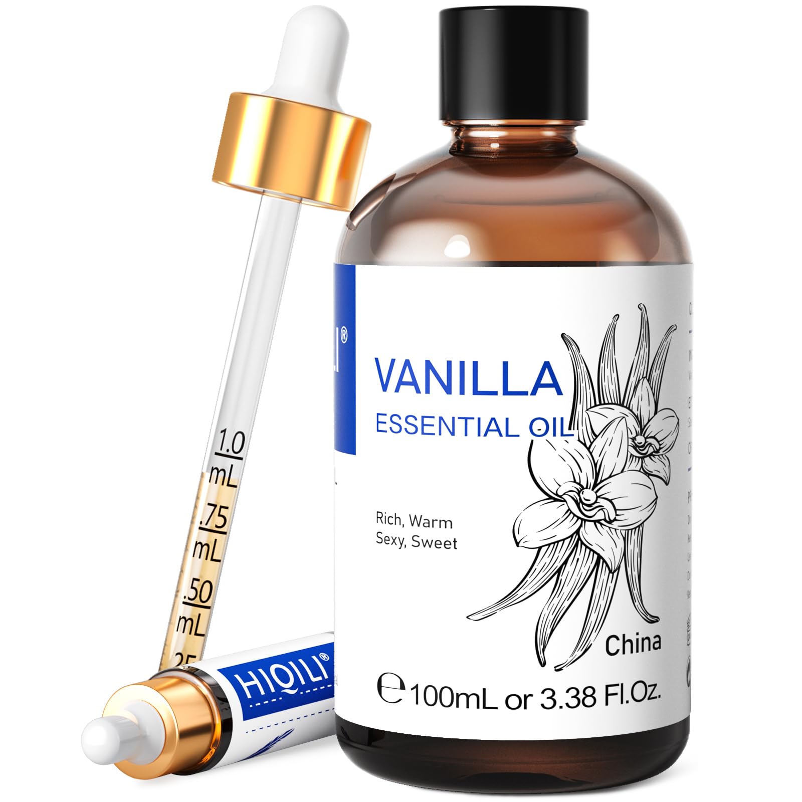 Hiqili vanilla essential oil bottle 100ml