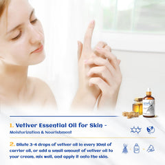 Vetiver essential oil with a woodsy, earthy scent