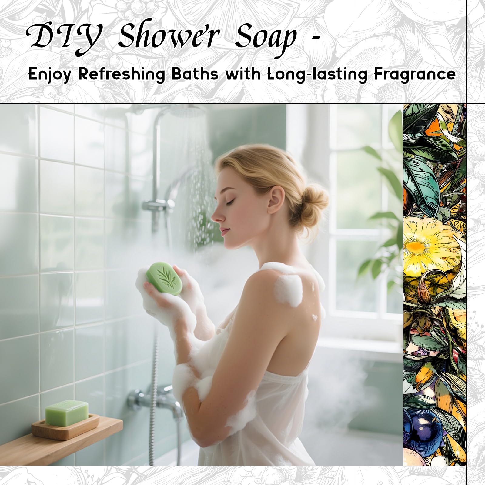 Fragrance oil added to DIY soap base