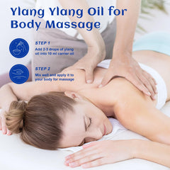 Massage with Ylang-Ylang essential oil and carrier oil