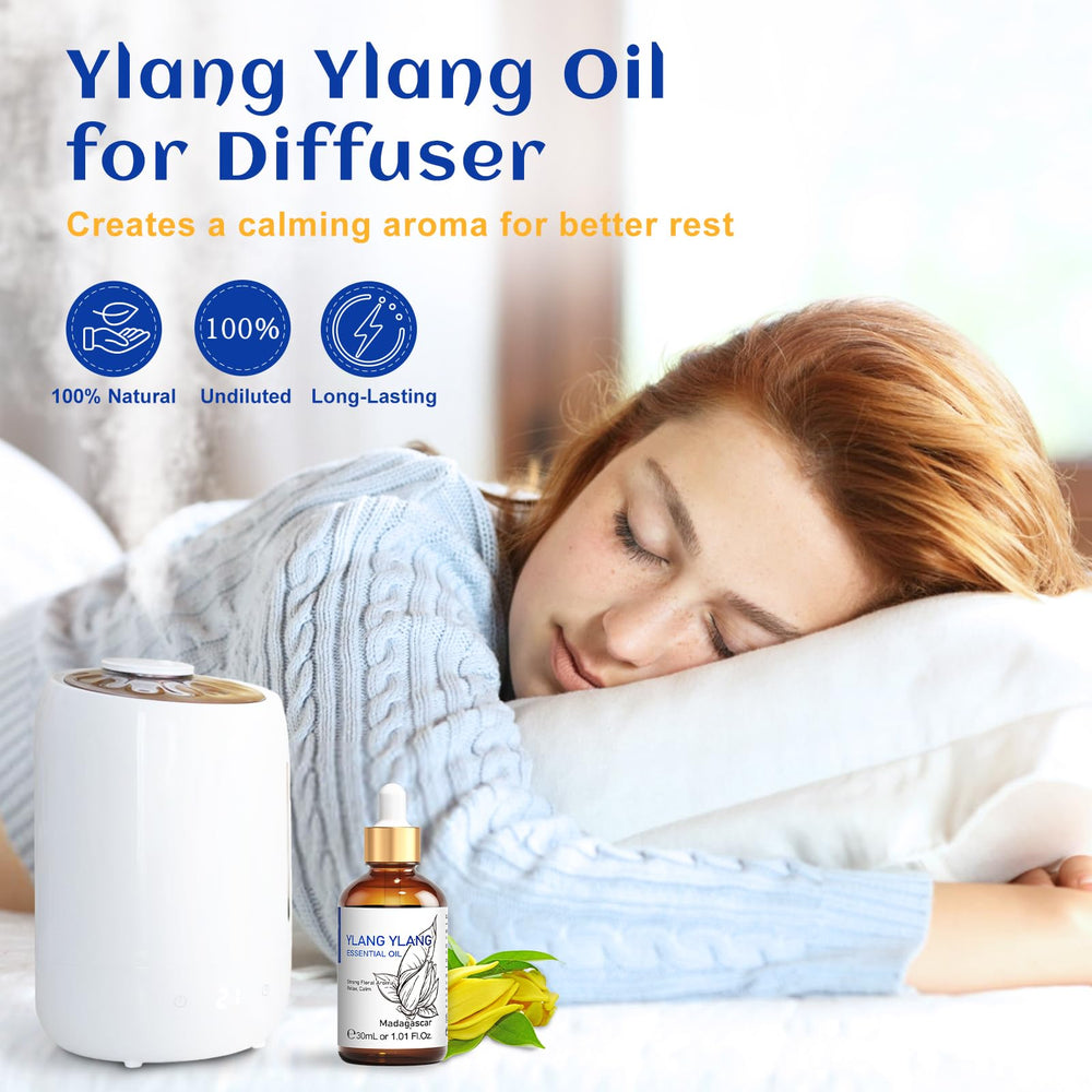 Ylang-Ylang essential oil used in a diffuser