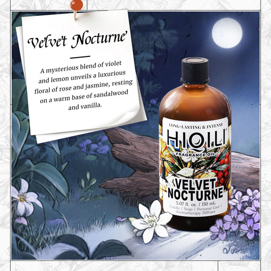 Close-up graphic of violet, aldehyde, carnation and rose notes