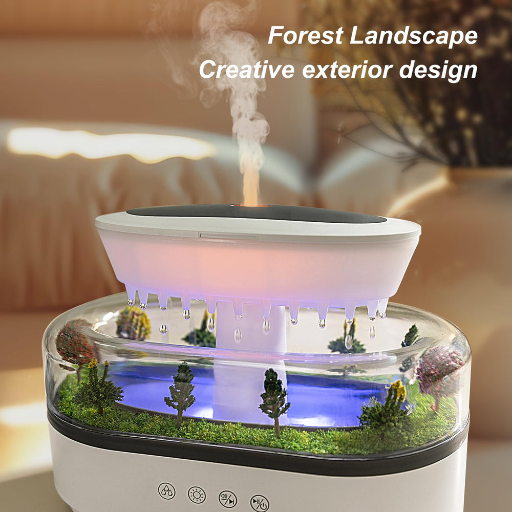 Built-in rain sound mode for sleep and focus