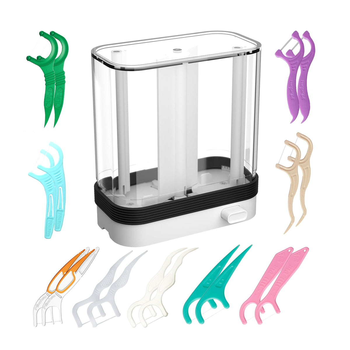 HIROJOY Empty Floss Pick Holder front view
