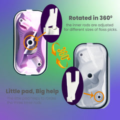 Protective silicone band around floss pick dispenser