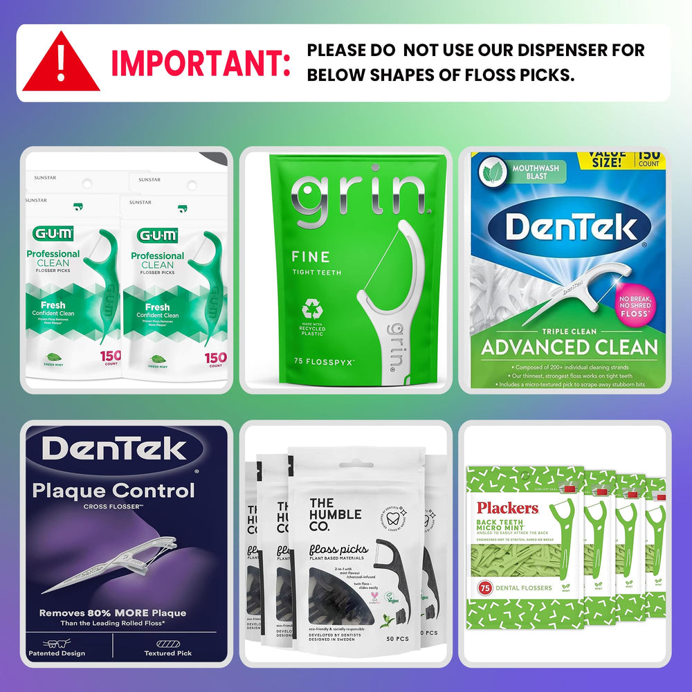 Compact portable floss pick dispenser for travel