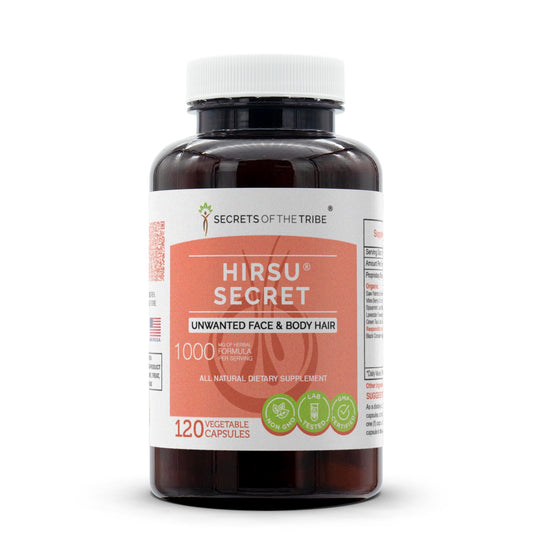 Hirsu Secret 120 Capsules bottle on white background