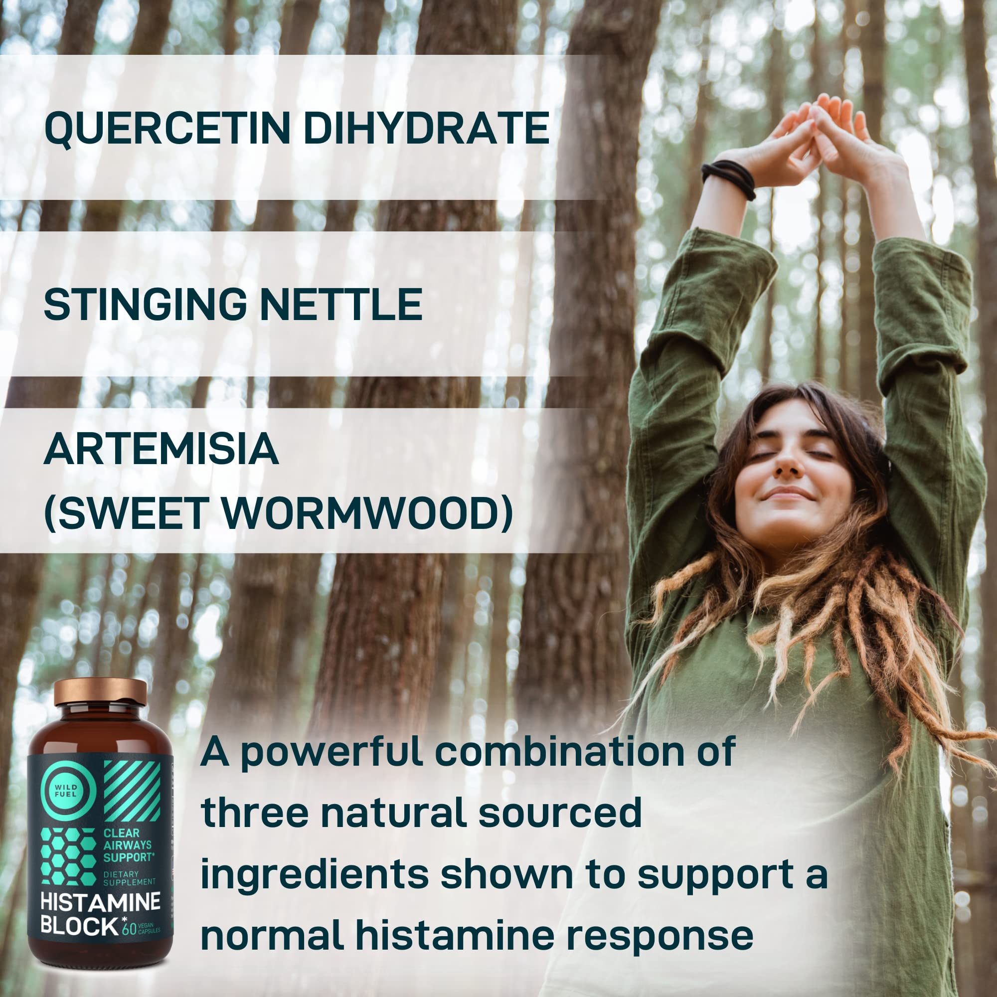 Herbal flavonoid capsules designed for seasonal allergies