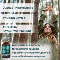 Herbal flavonoid capsules designed for seasonal allergies