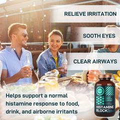 Illustration of clear airways and balanced histamine response