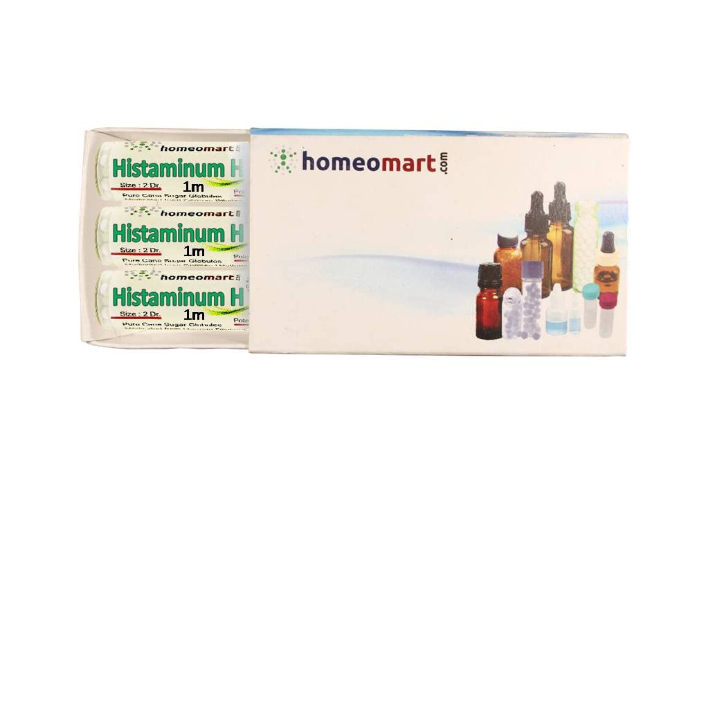 Histaminum Hydrochloricum pellets in a 2-dram glass vial