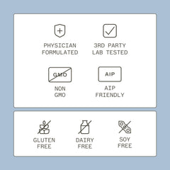 Non-GMO allergen-friendly formula on bottle label