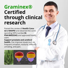 Product showing pumpkin seed oil & Graminex rye pollen