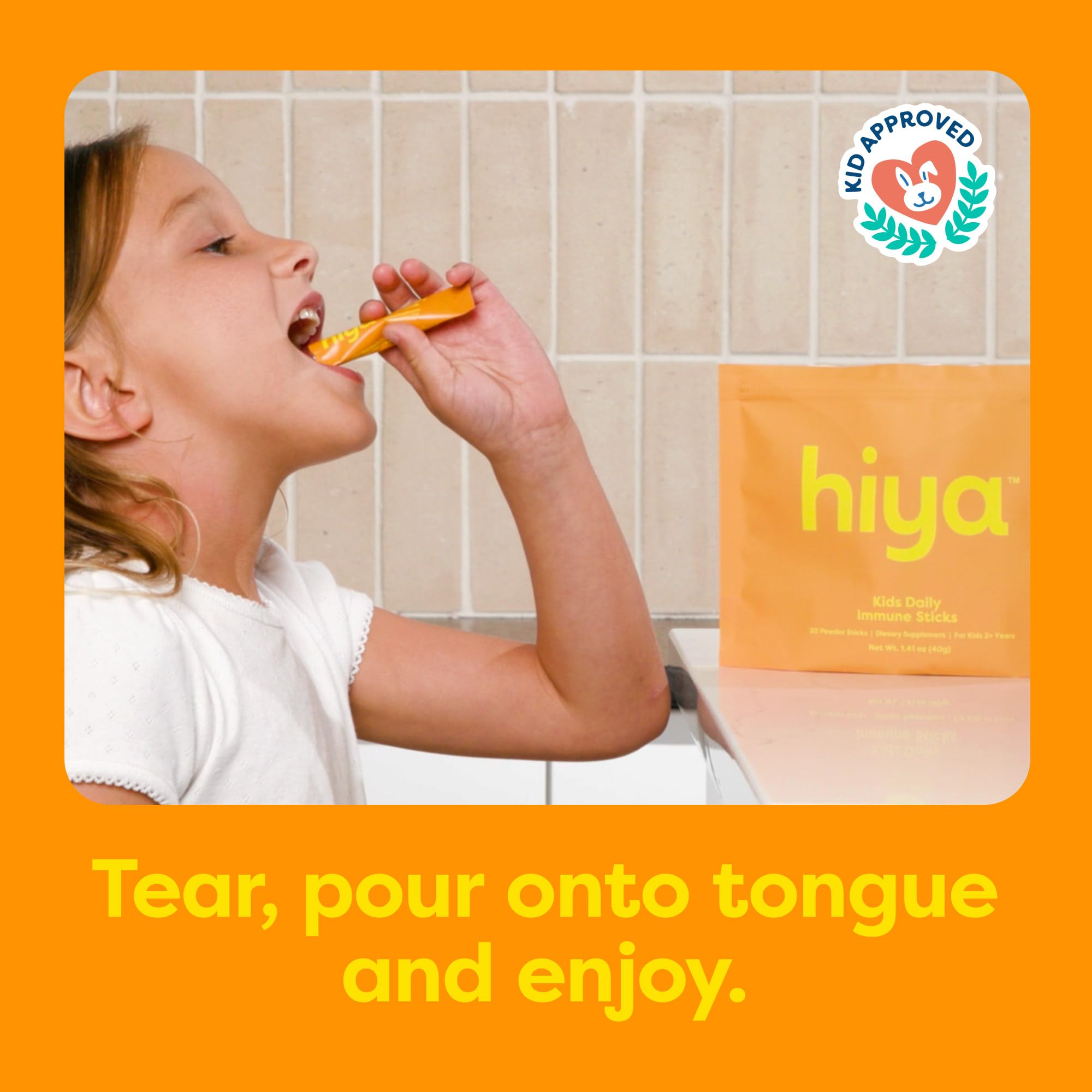 Hiya packaging showing 0g sugar and no fillers