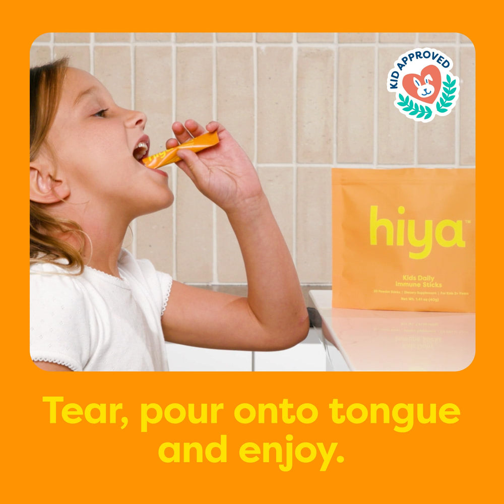 Hiya packaging showing 0g sugar and no fillers