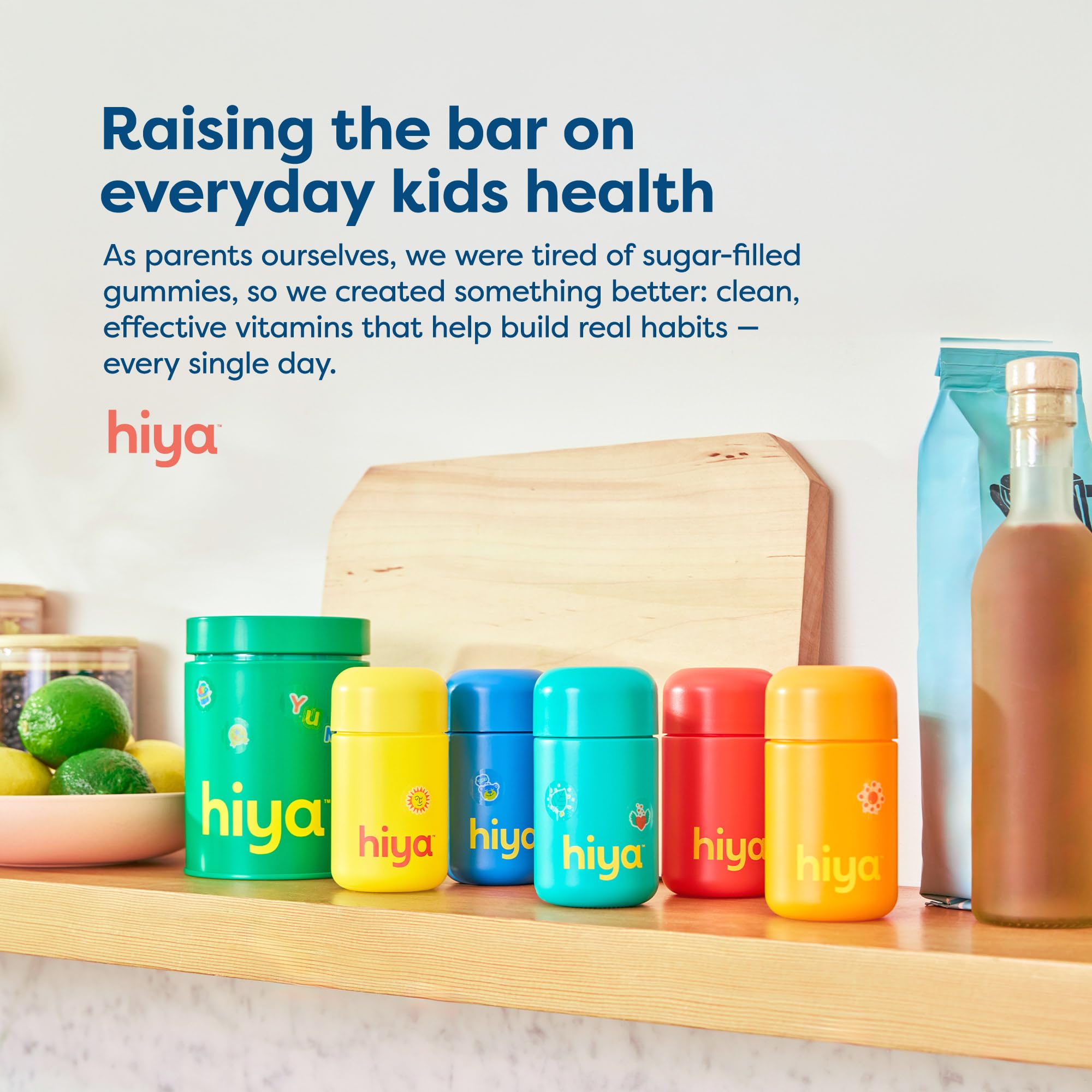 Back of Hiya Kids Immune Support box with nutritional information