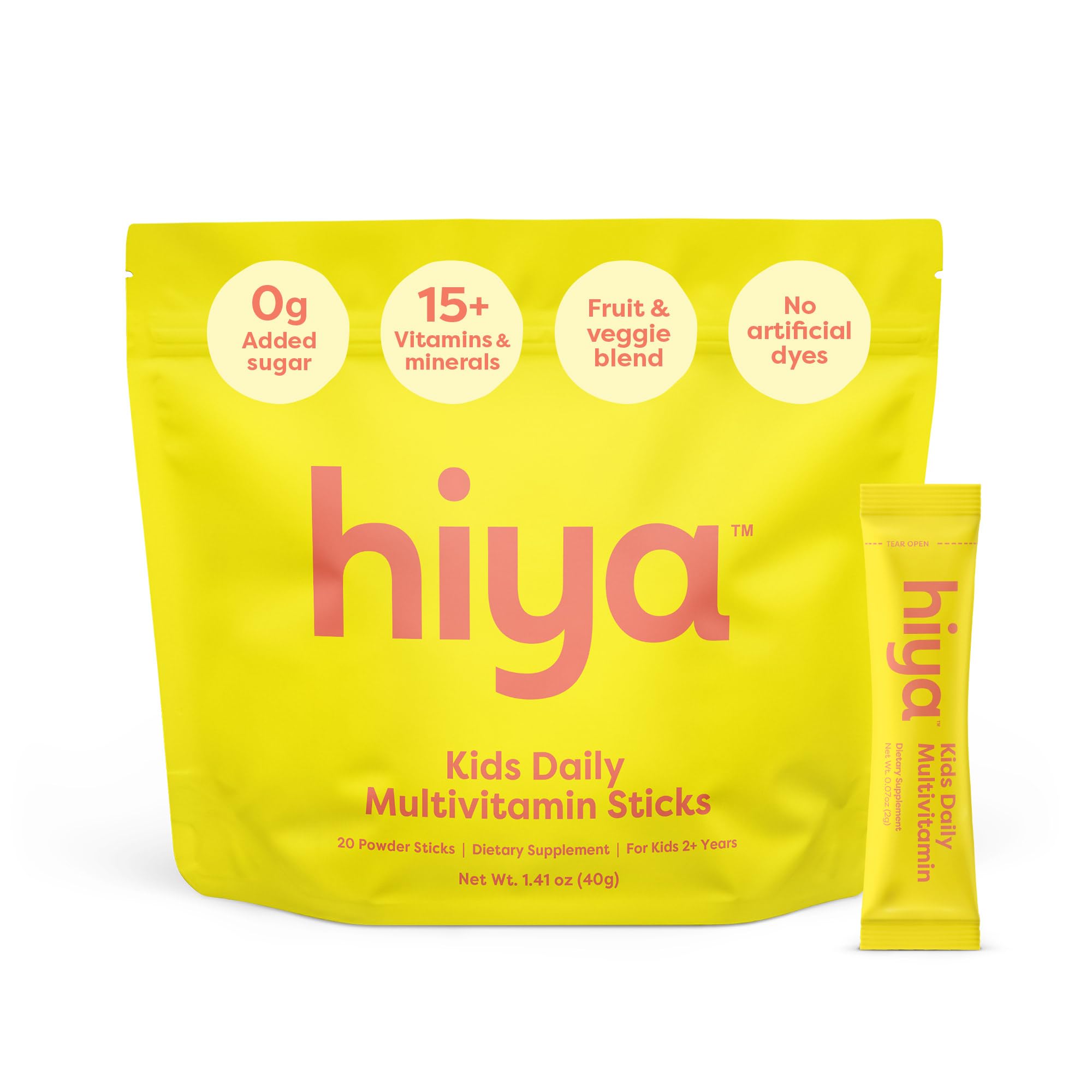 Hiya Kids Multivitamin 20-stick box – front view