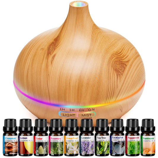 HLS Aroma Diffuser with 10 essential oils in a large-room setup