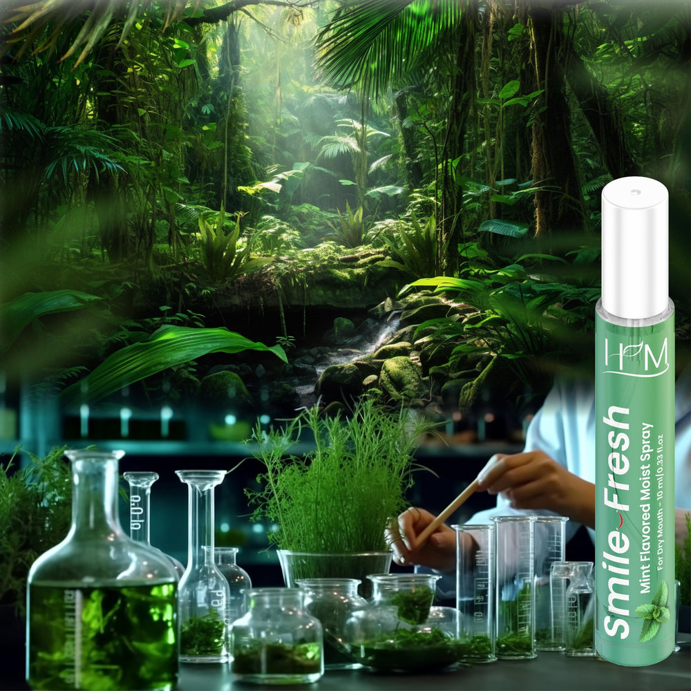 HM Dry Mouth Flavoured Spray Fennel flavor bottle