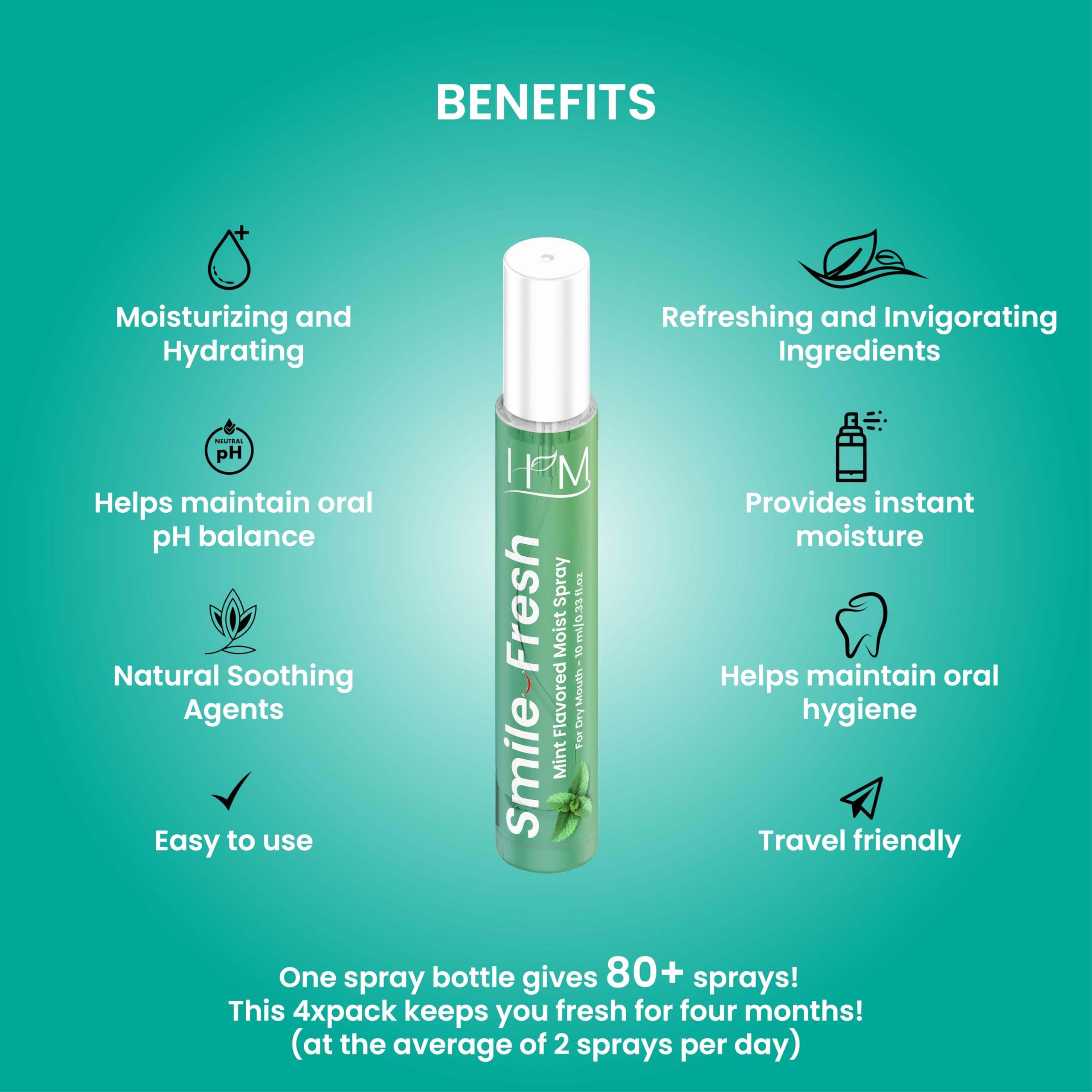 HM Dry Mouth Flavoured Spray Lime flavor bottle