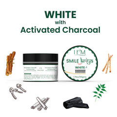 Activated charcoal and NanoHydroxyapatite ingredients for whitening