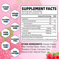 Graphic showing 3000mg per serving of HMB and L-Leucine