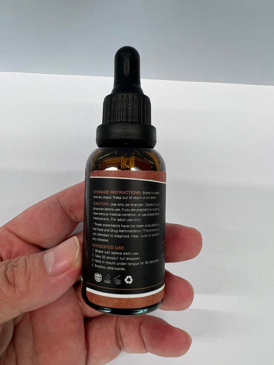 HMone Oil Drops bottle and packaging close-up