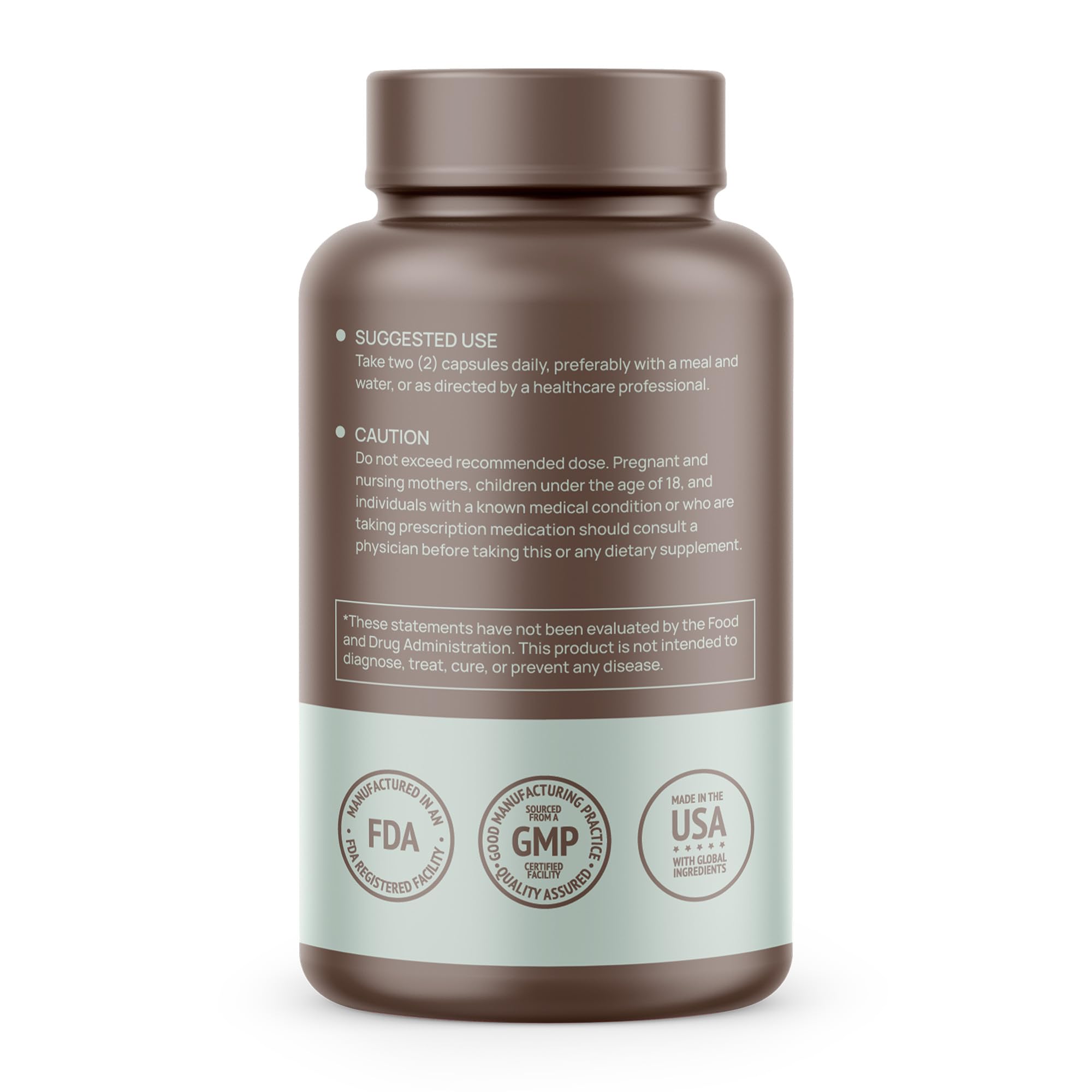 Close-up of HMS Nutrition bottle label