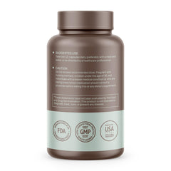 Close-up of HMS Nutrition bottle label
