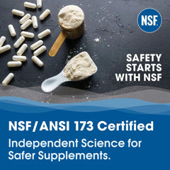 HMS Nutrition USA-made facility emblem signaling quality manufacturing.