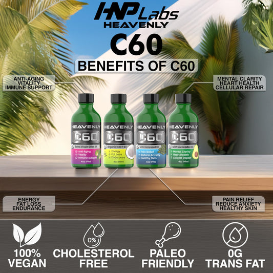 HNP Labs C60 Avocado Oil bottle close-up