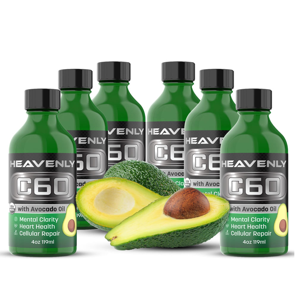 Front label view of HNP Labs C60 Avocado Oil bottle