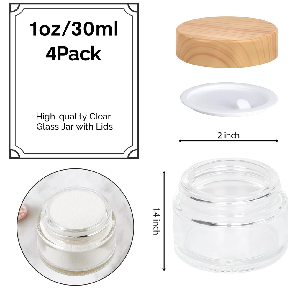 Hoa Kinh four-pack clear jars for organizing samples and small batches