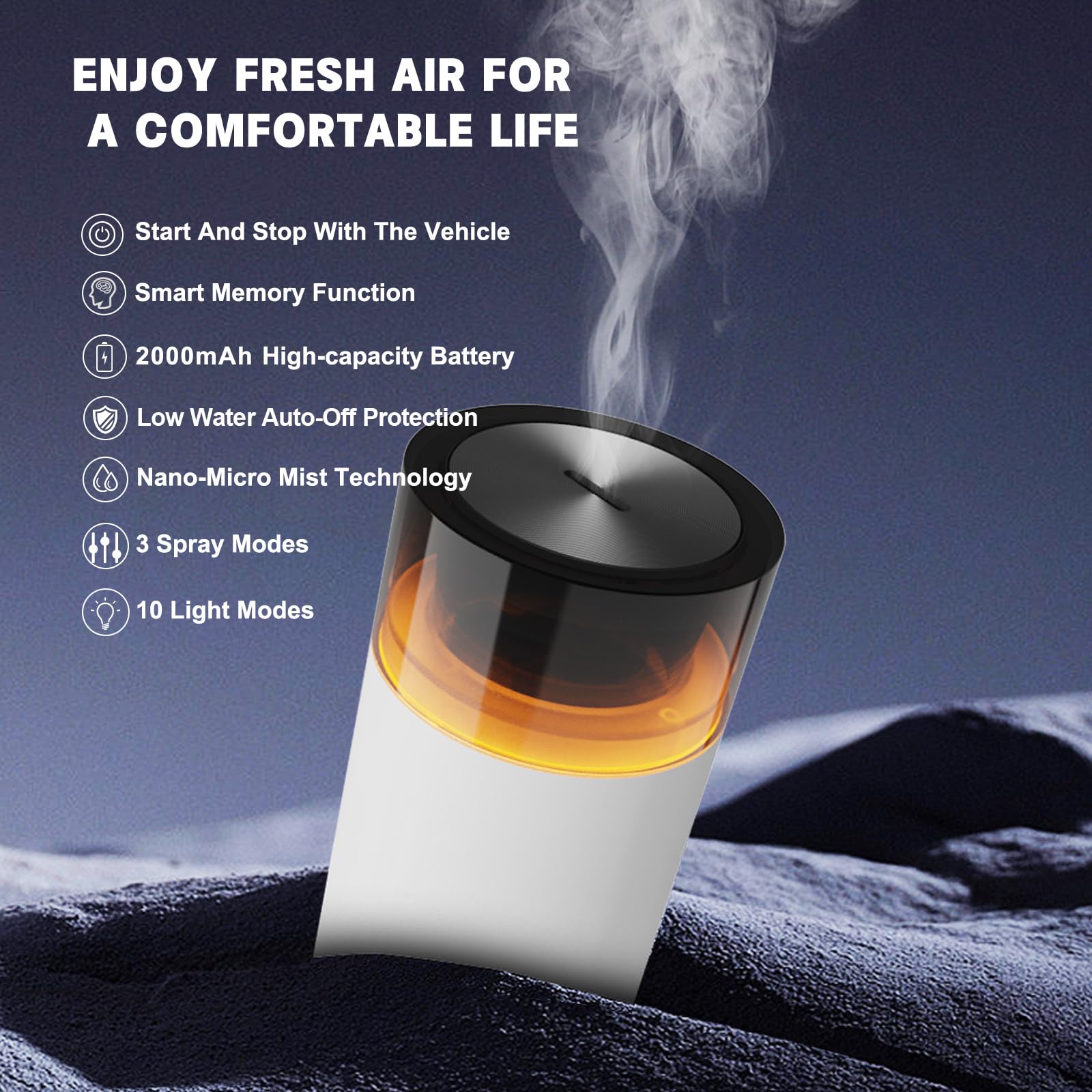 Diffuser used as a desktop humidifier in an office