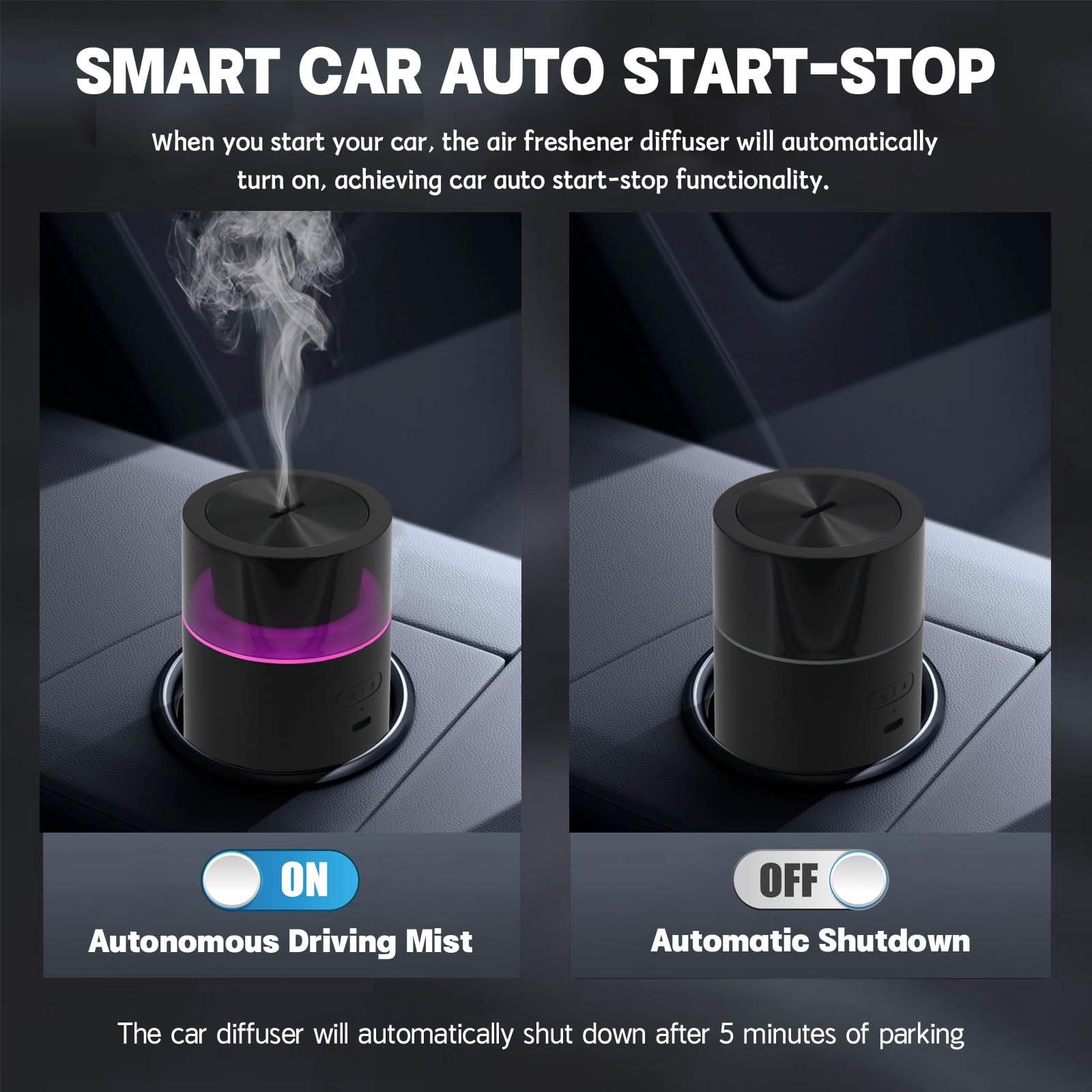 Close-up of diffuser showing memory function button