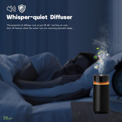8-color ambient LED lighting around the diffuser
