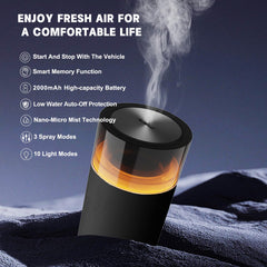 Battery-powered portable essential oil diffuser