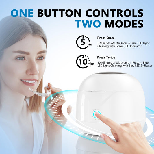 Portable 200ml cleaning device for retainers and aligners