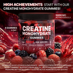 Nutrition panel for Hofnie Creatine Gummies