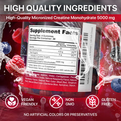 Packaging of Hofnie Creatine Gummies 120 gummies