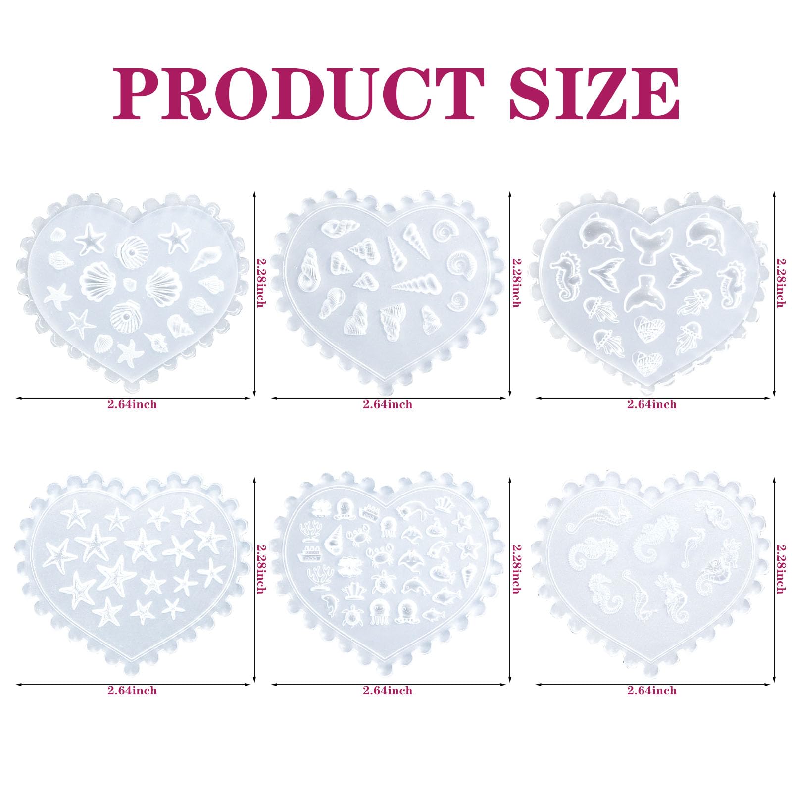 HOIEPJAP seahorse nail mold; soft, flexible silicone for easy demolding