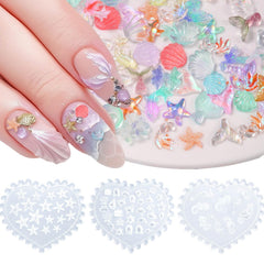 HOIEPJAP shell nail mold; transparent silicone helps view results and reduce bubbles