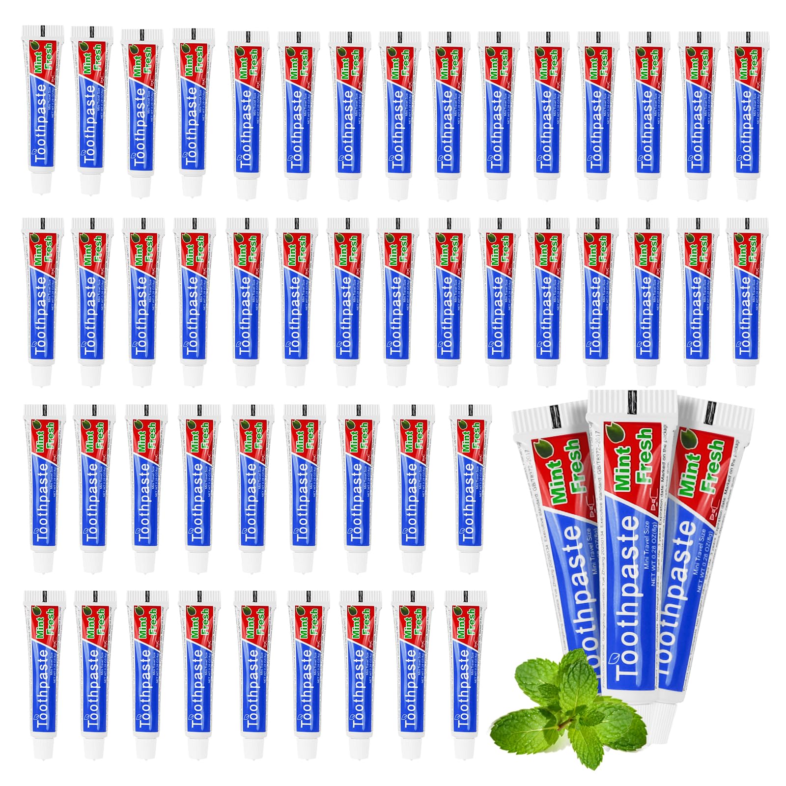 HOIQIRY mini toothpaste 0.28 oz travel pack of 30 mint tubes